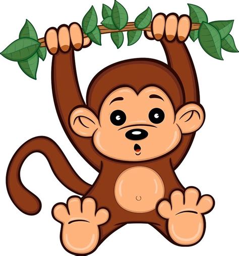 Cute Cartoon Monkey In 2021 Cartoon Monkey Monkey Stickers Cute Monkey