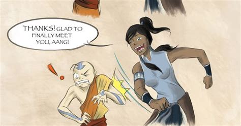 Aang Meets Korra By ~rice Claire On Deviantart Seriously I Had To Pin It Nerd Alert