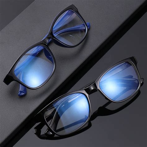 new blue light blocking glasses unisex square clear lens computer