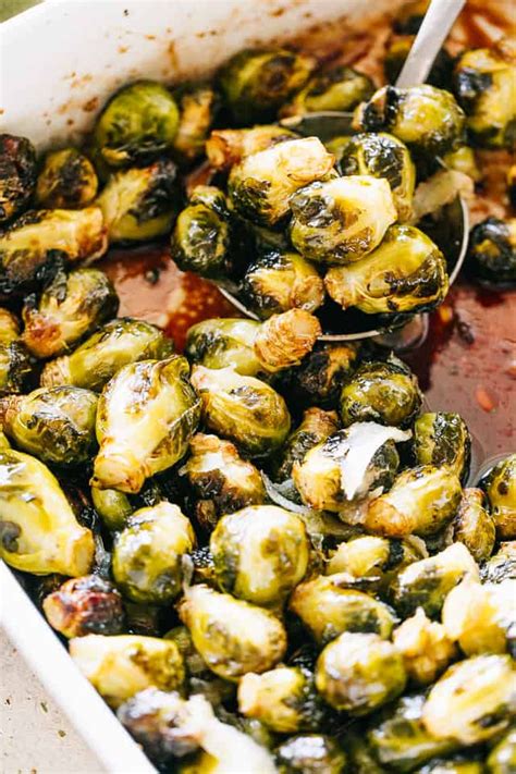 This pan roasted brussel sprouts recipe will forever change the way you look at these little round. Oven Roasted Brussels Sprouts with Honey Balsamic Glaze - Roasted, crispy and delic… in 2020 ...