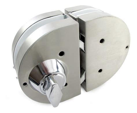 Chapa Cerradura Puerta Cristal Corrediza 12mm Acero Inoxidable Contra A