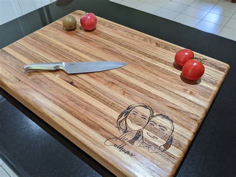 Big Cutting Board For The Kitchen X Cm Handmade Timber Etsy