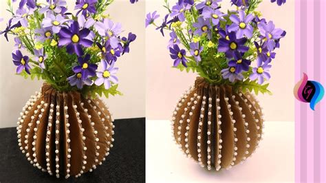 1.5 liter black watering can: DIY - How to make flower vase with cardboard - Home ...