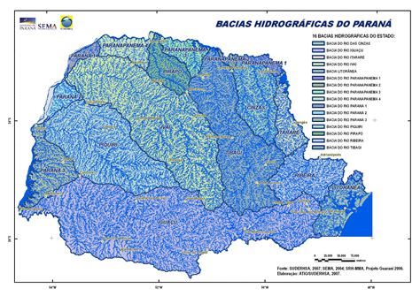 Bacias Hidrográficas Do Paraná Instituto Das Águas Do Paraná