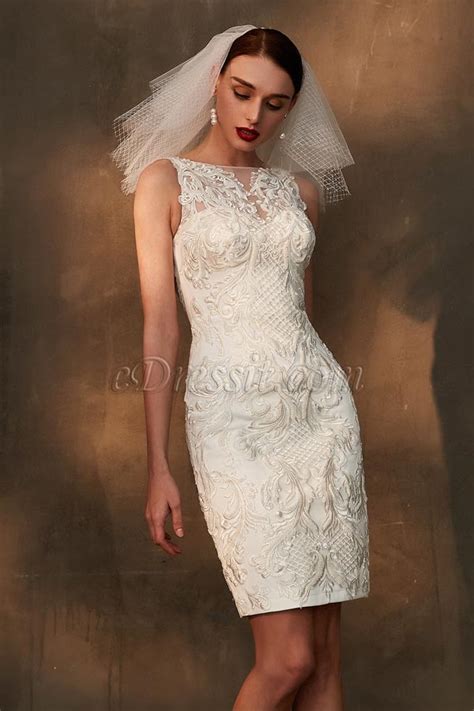 White Sleeveless Knee Length Fashion Cocktail Dress 03200307 Edressit
