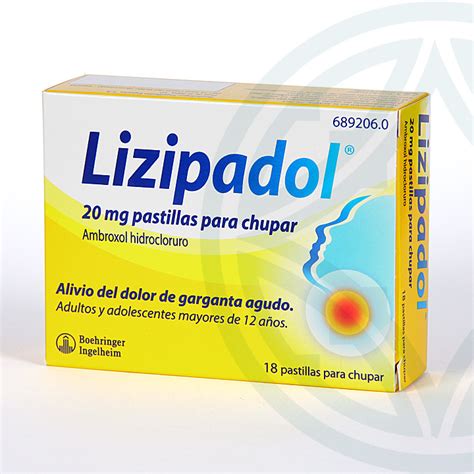 Lizipadol 20 pastillas para chupar Dolor de garganta Farmacia Jiménez