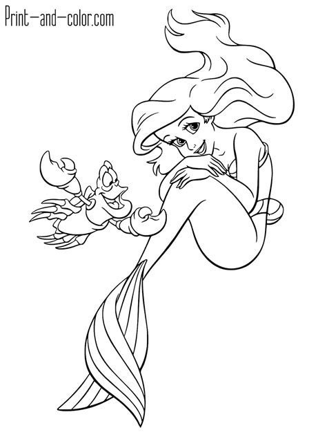 Hellokids fantastic collection of mermaid coloring pages has lots of coloring pages to print out or color online with a little imagination color this mermaid's submarine kingdom coloring page with the most crazy colors of your choice. The Little Mermaid coloring pages | Print and Color.com
