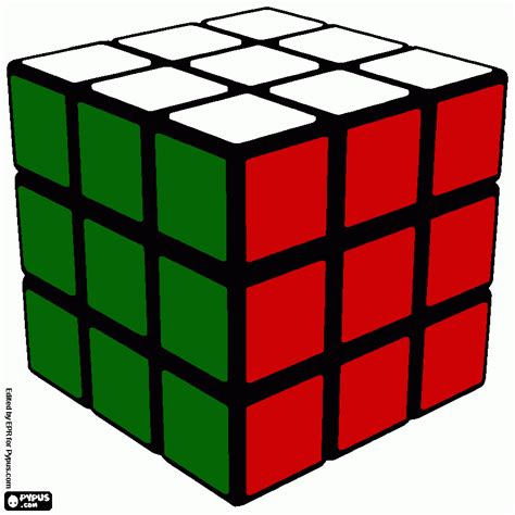 Rubiks Cube Coloring Page Printable Rubiks Cube