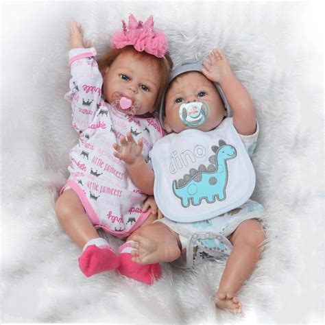 19 Inches Cheap Full Body Silicone Reborns Reborn Newborn Baby Twins Dolls