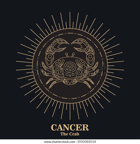 Cancer Zodiac Sign Illustration Cancers Caretakers Stock Vector