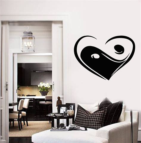 To some, the office is too warm. Vinyl Wall Decal Heart Yin Yang Zen Bedroom Art Stickers ...