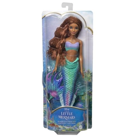 Muñeca La Sirenita Ariel Sirena Con Cola Y Aleta De Purpurina Disney