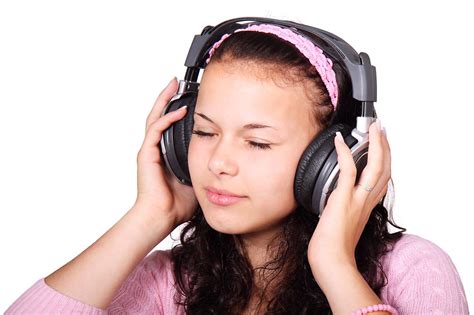 Music Girls Free Stock Photo A Beautiful Girl Listening To Music