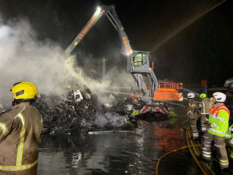 About 60 Firefighters Battle Scrapyard Fire Involving 150 Tonnes Of