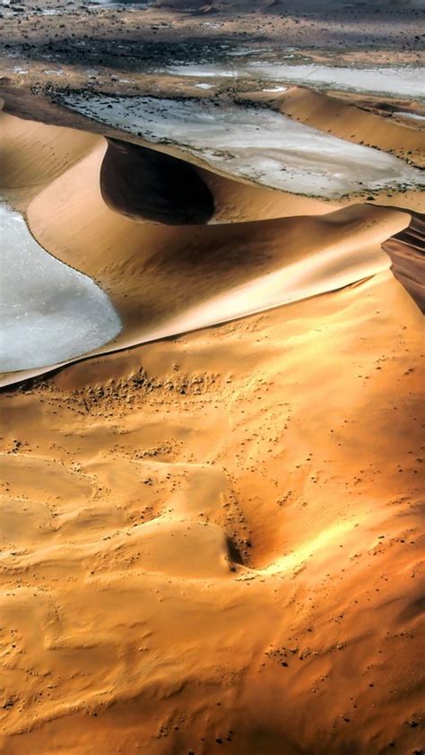 Bird View Of Namibian Sand Dunes Namibia Desert Landscape Windows 10