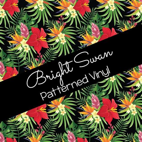 Patterned Vinyl And Htv Hawaii 01 Small Bright Swan