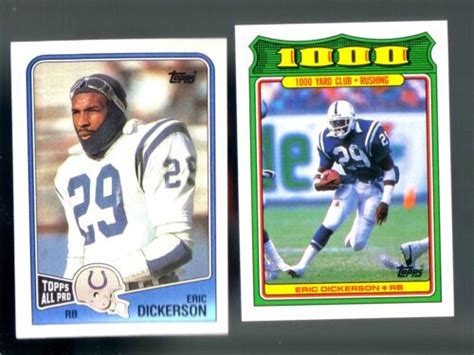 Indianapolis Colts 1988 Topps Team Set 17 Cards Eric Dickerson Ebay