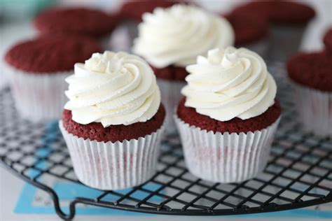 Red Velvet Cupcakes With Vanilla Frosting Passion For Baking Get