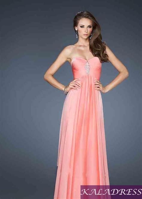 Fashion Sweetheart Long Natural Purple Chiffon Evening Dresses Kaladress11745 Colorful Prom