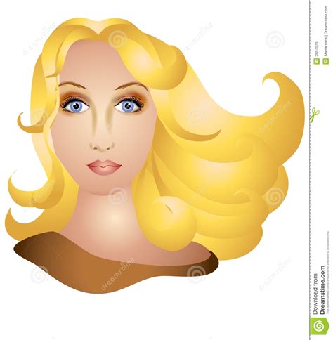 Woman With Long Blonde Hair Stock Illustration Image