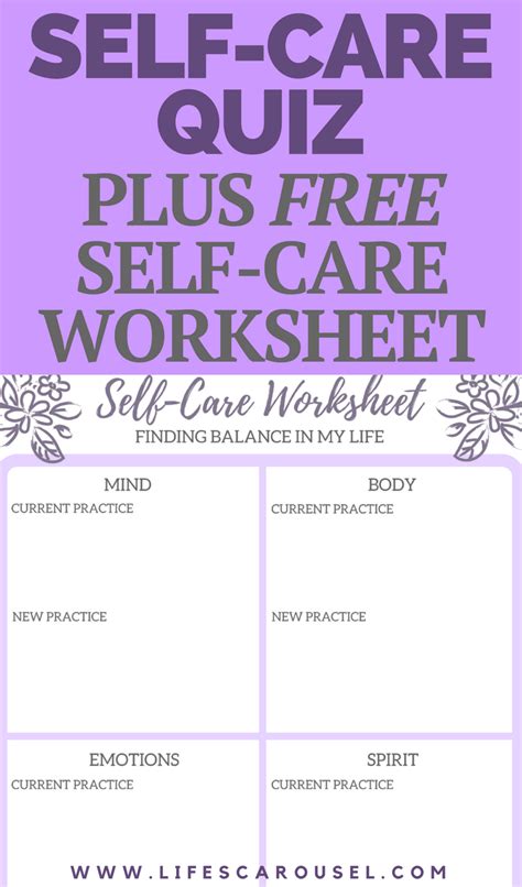 Self Care Assessment To Find Balance In Your Life Self Care