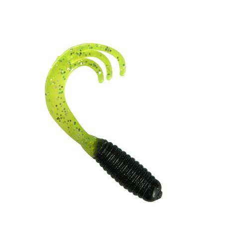 Southern Pro Tackle Triple Tip Grub Blackchartreuse Sparkle By