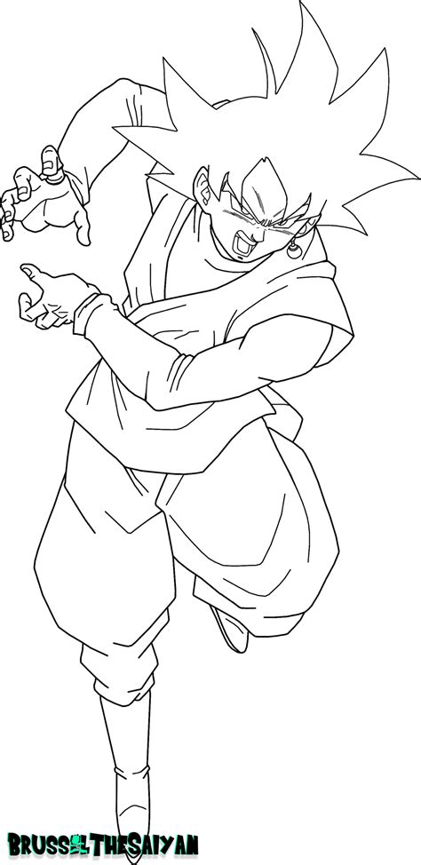 Ssj Goku Black And White Sketch Coloring Page