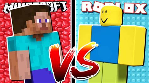 Roblox Noob Vs Minecraft Noob Youtube
