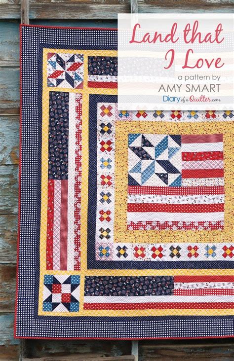 Americana Quilt Pattern By Amy Smart Log Cabin Quilt Blocks Star Quilt