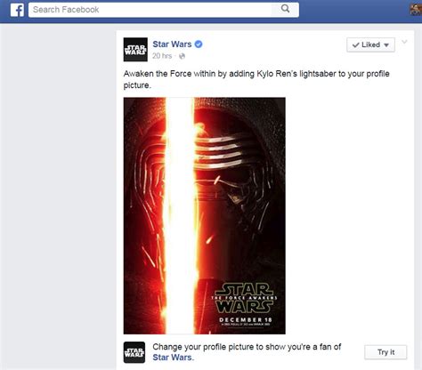 Add Star Wars Lightsaber To Your Facebook Profile Picture