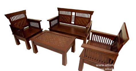 Model kursi tamu sudut minimalis kayu jati Meja kursi tamu set jati model toraja - Allia Furniture