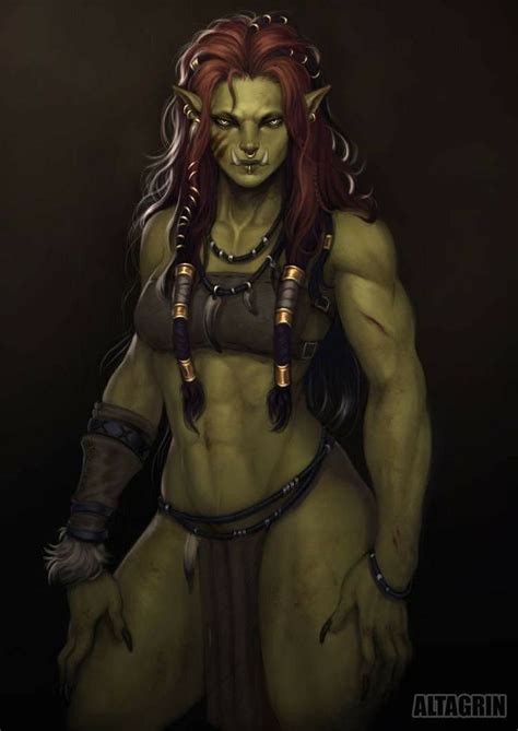 Warrior Orc Girl Female Orc Concept Art Characters Fantasy