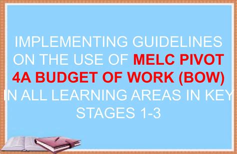 Implementing Guidelines On The Use Of Melc Pivotpptx