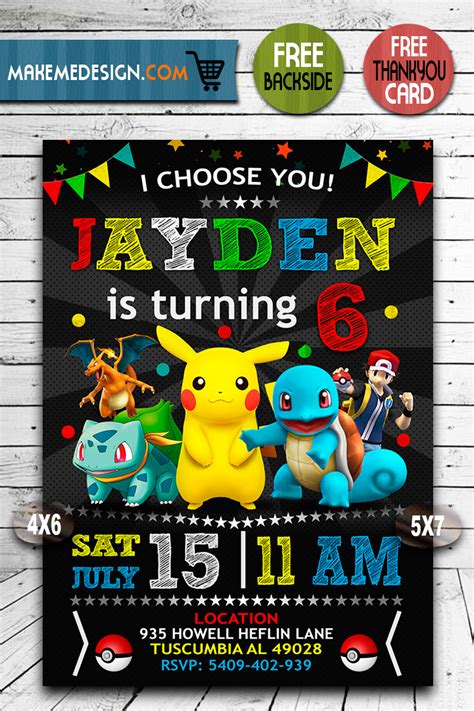 Pin on Pokemon Birthday Party Printables