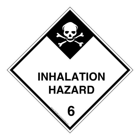 DOT Inhalation Hazard 6 Sign DOT 9896 Hazardous Loads