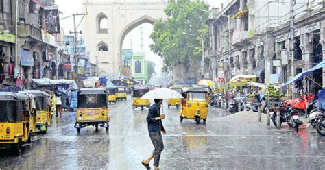 Intense Lightning Rains To Lash Hyderabad Today City
