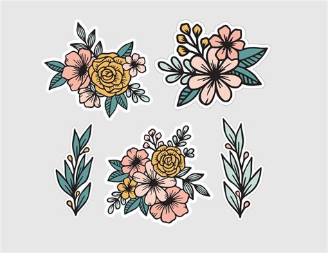 √ Tumblr Flower Stickers