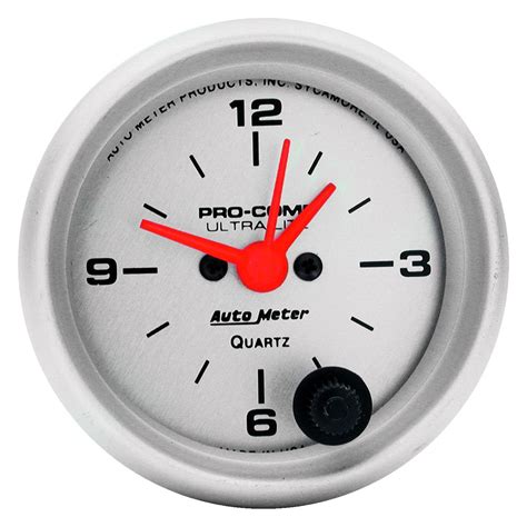 Auto Meter® 4385 Ultra Lite Series 2 116 Clock Gauge 12 Hour