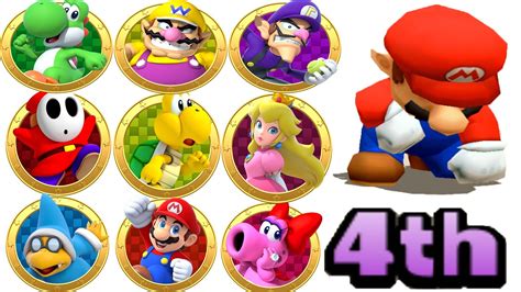 Shorts Mario Party 9 All Characters 4th Animation Youtube