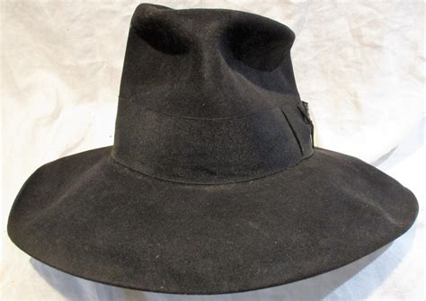 Amish Felt Hat Antique 1930s Mens Black Hat Vintage Old Etsy