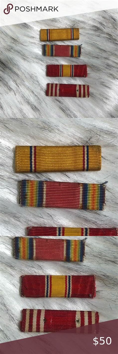 Vintage Wwii United States Army Ribbon Bars • Vintage Lot Of Wwii Usa