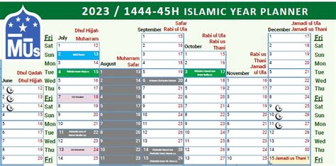 Shia Islamic Calendar 2023 1444 1445 Majlis E Ulama E Shia Europe