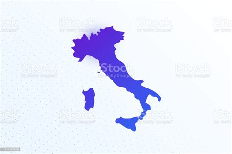 Mappa Icona Dellitalia Mappa Sfumato Colorata Su Sfondo Chiaro Design