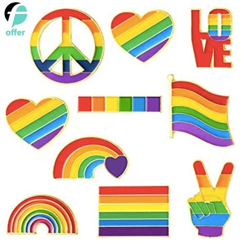 Lgbt Gay Pride Rainbow Brooch Pins Pride Heart Flag Label Pins China Lgbt Rainbow Pin And