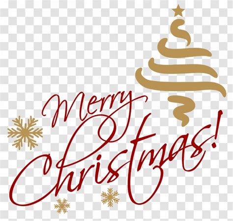 Merry Christmas Xmas Logo Greeting Card Transparent Png
