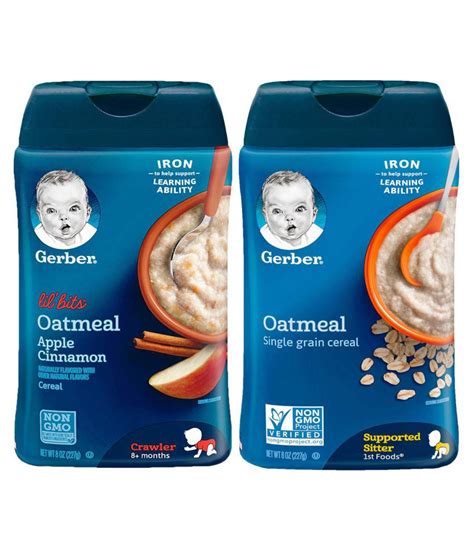 Gerber Oat Apple Cinnamonoatmeal Infant Cereal For 12 Months 454