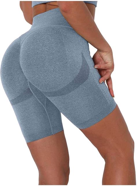 Usyy Seamless Butt Lifting Shorts For Women High Waist Workout Athletic Shorts