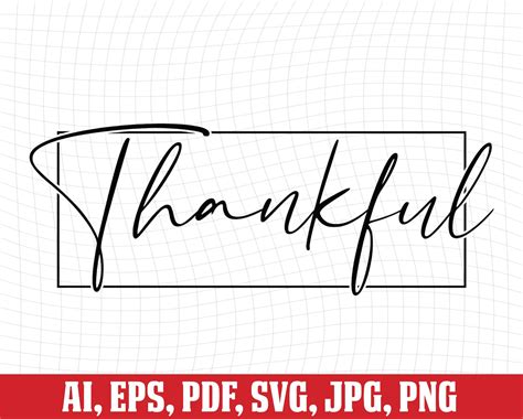 Thankful Svg Hand Lettered Svg Thanksgiving Svg Thankful Etsy