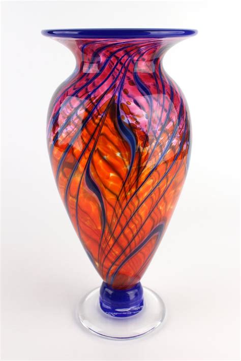 Hand Blown Art Glass Vase Etsy Glass Art Art Glass Vase Vase