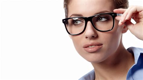 Brunette Glasses Face Wallpaper Coolwallpapersme